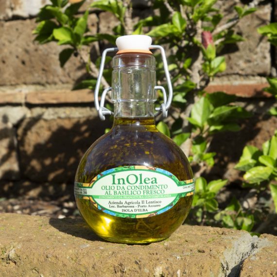 Olio aromatizzato al Basilico latt. da 175 ml.